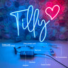 Name with Heart Neon Sign