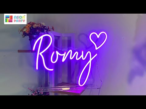 Name with Heart Neon Sign