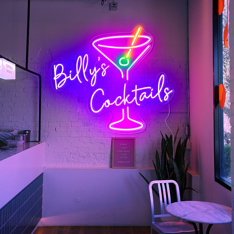 First name Cocktails neon lights
