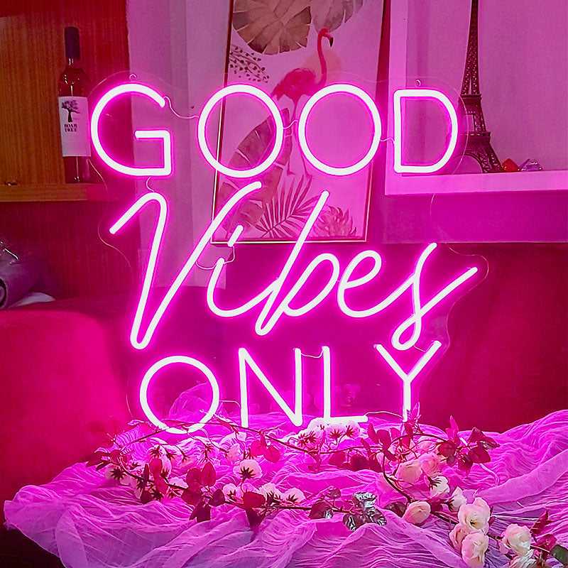 Good vibes only neon light