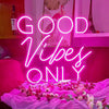 Good vibes only neon light